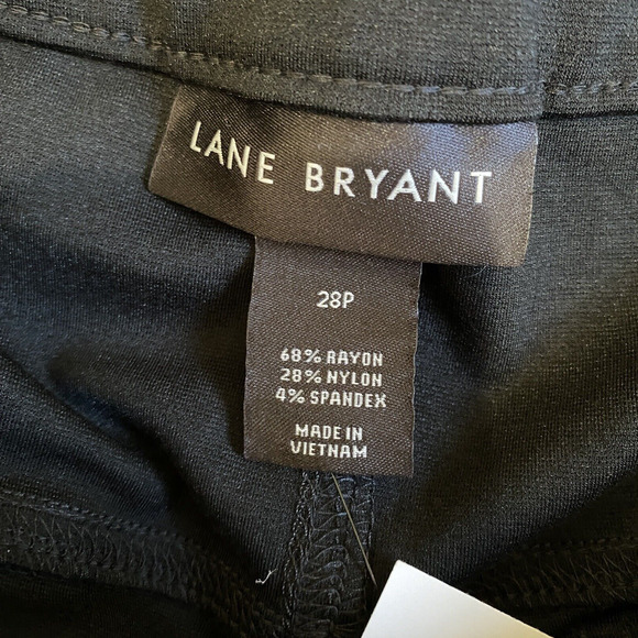 Lane Bryant Plus Size 28P Ponte Boot Cut Pant Black Pull On Career Stretch - Picture 7 of 8